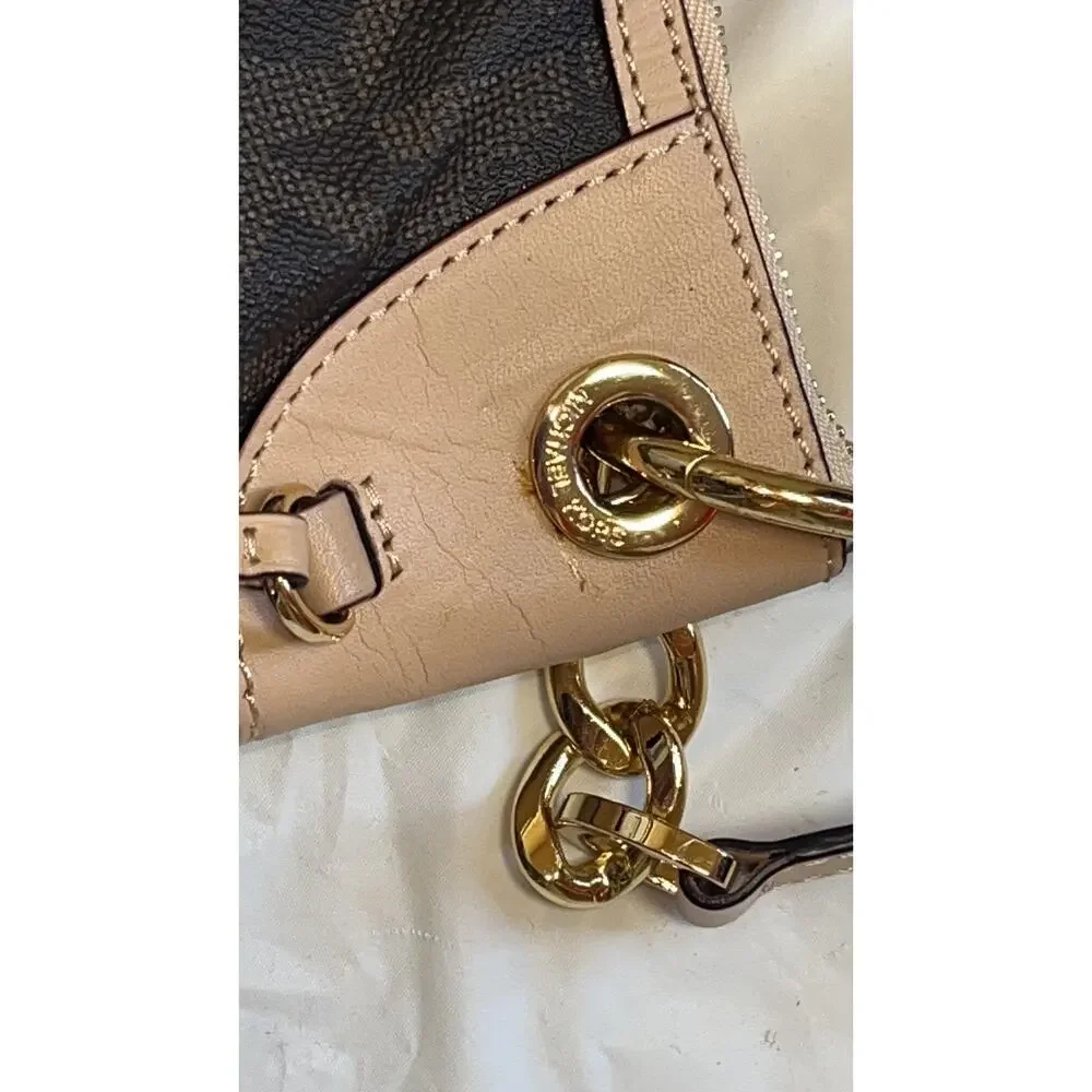 Michael Kors Jet Set  Large Brown Signature Convertible Messenger Cross-body Bag - Picture 8 of 16